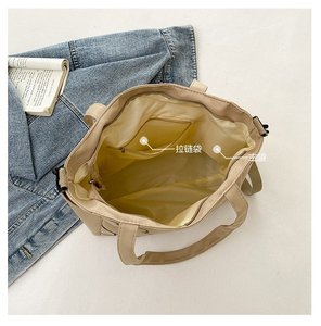 กระเป๋าถือสะพายไหล่โครเชต์สำหรับผู้หญิง กระเป๋าโท้ทถักไหมพรม กระเป๋าช้อปปิ้ง กระเป๋าเก็บของอเนกประสงค์ - Product Image 6