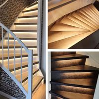 Vente à chaud Escalier LED Détecteur de mouvement intelligent Éclairage d'escalier à LED Ensemble complet Bande lumineuse à LED pour l'intérieur