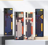 T-WOLF TF330 Keyboard Gaming Berkabel dan Kit Mouse 7200DPI Efek Cahaya RGB 98 Tombol Keycaps Dapat Dilepas Kombinasi Keyboard dan Mouse Nirkabel