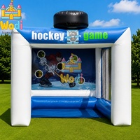 Hacha Inflable 3D de PVC de Grado Comercial WODI de 0.55mm, 4 Juegos de Lanzamiento para Niños y Adultos, Grado de Alquiler Resistente WODI