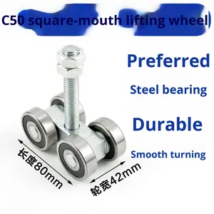 Portes coulissantes modernes de poulie de <span class=keywords><strong>Rail</strong></span> de suspension commerciale d'usine <span class=keywords><strong>industrielle</strong></span> résistante aux hautes températures C50 pour le bureau - Product Image 2