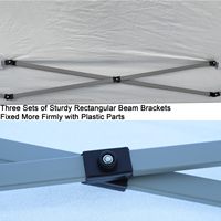 Carpa Gazebo Plegable 3x3, Portátil, Impermeable, con Refuerzo Diagonal, Lona Oxford 210D de PVC de una Sola Capa, para Fiestas en el Jardín