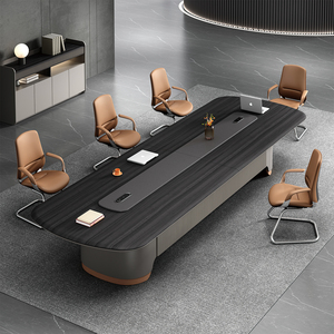 <b>Office</b> Meeting Furniture Big Conference <b>Table</b> Design Meeting Room Desk Solid Wood Long Conference <b>Table</b> - Product Image 1