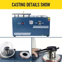 Machine de moulage sous vide 2L compacte pour bijoux en or, fabrication par cire perdue, avec cloche de 9" x 8", OEM