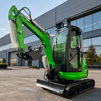 Excavatrice compacte efficace de 2 tonnes, moteur Euro 5, chenilles en caoutchouc pour l'entretien routier, pelle mécanique, prête à être expédiée