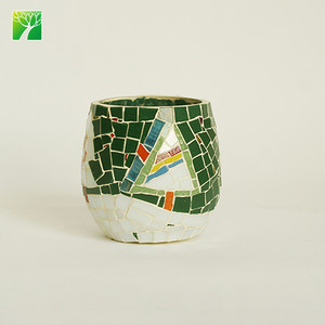 Mới Nhất Cổ Điển Tự Làm Khảm Phong Cách Thủy Tinh LED Germinateer Chậu Hoa Lớn Và Nhỏ Trồng Gốm Cho Nhà Và Trang Trí Sân Vườn - Product Image 4