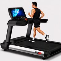 Tapis roulant électrique intelligent 6000S pliable, amortissant, avec programmes d'exercice réglables pour les salles de sport, usage commercial en intérieur