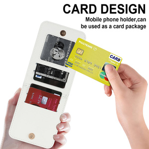 Fundas de Lujo para Teléfono Móvil con Ranuras para Tarjetas, de Cuero Sintético, para <span class=keywords><strong>Z</strong></span> <span class=keywords><strong>Flip</strong></span> 7/6/5/4/<span class=keywords><strong>3</strong></span>, con Correa de Cremallera y Cordón Cruzado - Product Image 5