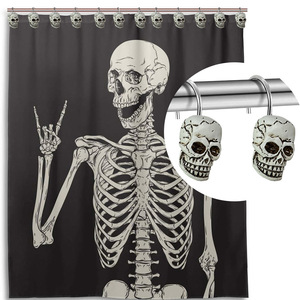 Skull Shaped Resin Shower <b>Curtain</b> <b>Hooks</b> Milky Color Single <b>Hook</b> Bathroom Bedroom Decor 20-30KG Load Capacity - Product Image 4