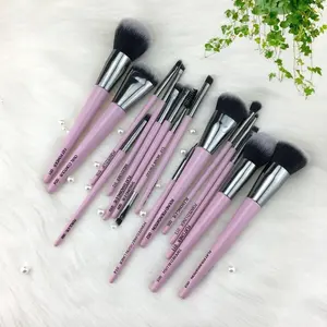 10 pcs full 14 pcs private label 20pcs eye professional 16pcs black and pink 15 sponge makeup brush