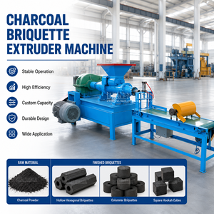 Machine d'extrusion de briquettes de charbon CHENGJINLA avec coupeur automatique et convoyeur, conception stable, haute efficacité et durable - Product Image 1