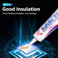 Kafuter K-1688 Adhésif industriel jaune haute viscosité, imperméable, isolant, colle d'étanchéité pour la fixation des composants électroniques