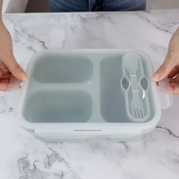 2025 nouveaux produits en gros bébé enfants stockage boîte à lunch pliable pliable silicone alimentaire conteneur