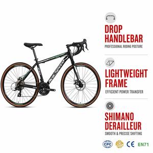 Bicicleta de Carretera 700c de Carreras, 24 Velocidades, Estilo Urbano, con Horquilla de Fibra de Carbono, Freno de Disco, 12 Colores en Oferta - Product Image 1