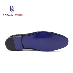 Chaussures habillées pour hommes en cuir véritable de haute qualité, confortables, à enfiler, avec logo personnalisé, design diamant DIY, faites à la main, tendance, de marque originale - Product Image 2