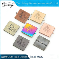 Étiquettes Métalliques Personnalisées de Haute Qualité, Écologiques, avec Logo Gaufré, Rectangulaires, Or Rose, pour Vêtements, Sacs, Chaussures, Bijoux – Vente en Gros
