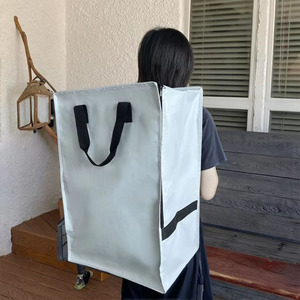<span class=keywords><strong>Sac</strong></span> à <span class=keywords><strong>dos</strong></span> pliable extra large avec poignées à fermeture éclair, robuste, pour le camping, les voyages, le déménagement, rangement en plastique transparent réutilisable - Product Image 1