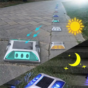 Bicolor Square High Brightness Ip68 Flashing or Always-on Traffic Marker Light Reflective Aluminum Led Cat Eye Solar <strong>Road</strong> <strong>Stud</strong> - Product Image 4