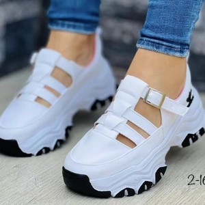 <span class=keywords><strong>Sandalias</strong></span> de Verano para <span class=keywords><strong>Mujer</strong></span> Talla Grande 2025 Nueva Tendencia de Moda con Hebilla Baja, Zapatillas Casuales Planas con Plantilla de TPR, Comercio Exterior - Product Image 4
