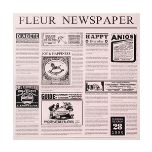 Papel de Regalo Floral Estilo Europeo Vintage, Impermeable, Grueso, con Diseño de Periódico Inglés, para Ramos de Flores - Product Image 5