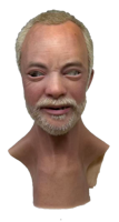 Masque de costume réaliste pour le visage humain, avec texture de peau réaliste, couvre-tête complet pour fête, cosplay, masque en silicone réaliste