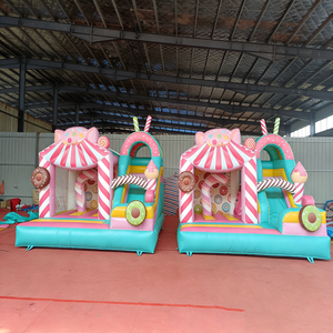 Château gonflable mignon en forme de sucette avec toboggan, nouveau design, pour enfants, pour fêtes intérieures et extérieures, usage domestique - Product Image 4