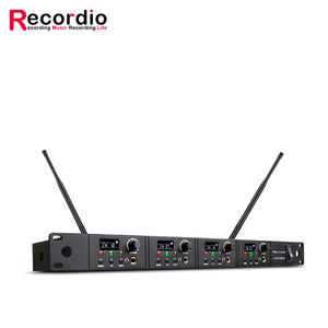 GAW-EM04 mikrofon profesional 4 saluran, mikrofon nirkabel monitor sistem pengenalan dalam telinga dengan peredam bising - Product Image 4