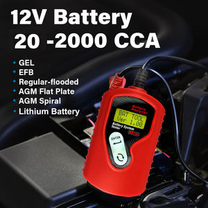 เครื่องวิเคราะห์แบตเตอรี่รถยนต์แบบพกพา 12V เครื่องทดสอบการสตาร์ทและการชาร์จ สำหรับแบตเตอรี่รถยนต์ รถจักรยานยนต์ และเรือ - Product Image 2