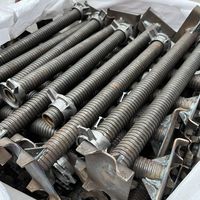 Étais de construction creux à vis, support simple à tête spirale, réglable, pour échafaudage en acier, avec surface PVD supérieure