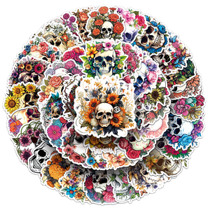 50PCS Venta al por mayor de fábrica Adhesivos góticos personalizados impermeables con diseño de ataúd y estilo oscuro para decoración - Product Image 4