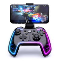 Control de Juego Inalámbrico RGB Programable con Botones Vibratorios y Funciones