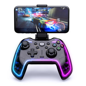 Joystick Pengontrol Game Nirkabel RGB yang Dapat Diprogram dengan Tombol Bergetar dan Fitur - Product Image 6