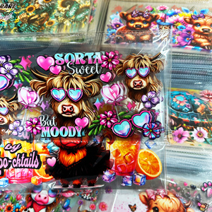 Fornitura Diretta di Fabbrica di Adesivi UV Olografici Impermeabili per Bicchieri, Design Personalizzato a Colori, Resistenti - Product Image 2