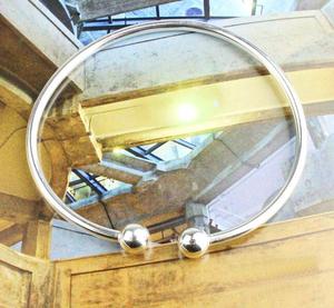 ANENJERY commercio all'ingrosso nuovo semplice braccialetto a sfera coppia donna uomo gioielli da sposa coppia braccialetto aperto - Product Image 3