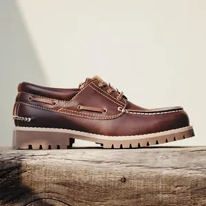 Chaussures tendance Maden pour hommes, chaussures <span class=keywords><strong>bateau</strong></span> rétro britanniques à 3 œillets, chaussures basses de travail classiques, chaussures <span class=keywords><strong>bateau</strong></span> d'hiver, Zapatos RTS - Product Image 2