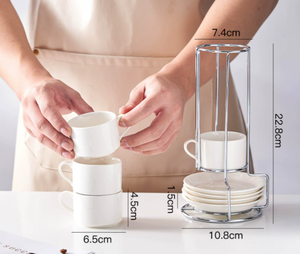 Mini tasse à expresso en céramique 3oz personnalisée minuscule sublimation imprimée avec poignée pour un usage quotidien ou les fêtes - Product Image 1