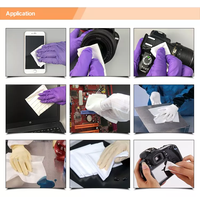 Chiffonnette microfibre pour salle blanche, classe 100, anti-poussière, pour nettoyage de lentilles optiques, écrans de caméra, circuits imprimés et fabrication électronique en salle blanche