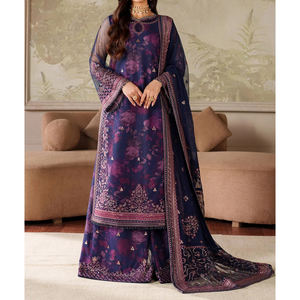 Vestido formal Salwar Kameez para mujer, vestido formal hecho con textura de algodón suave y lujosa, corte elegante para fiesta de verano - Product Image 6