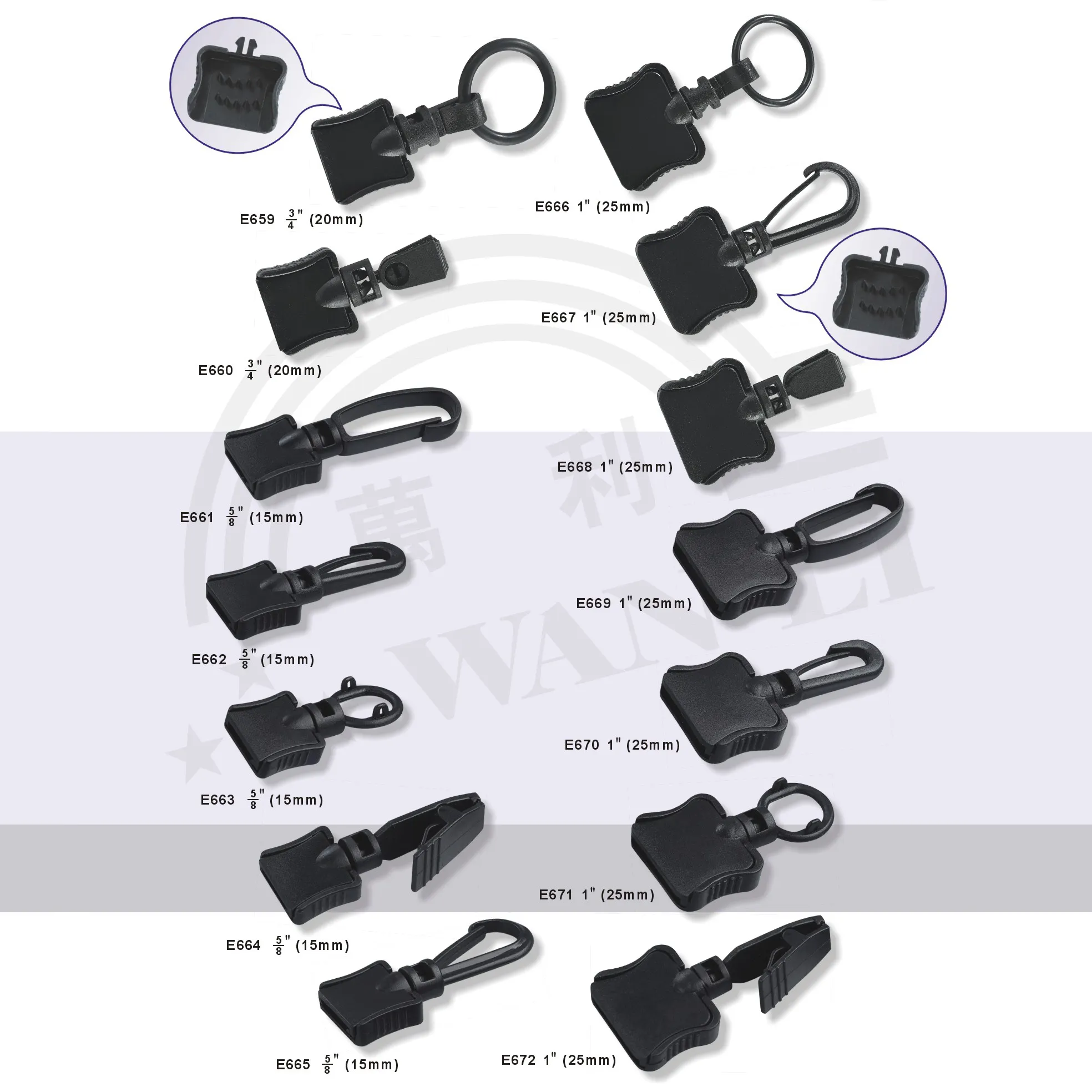 Factory Direct Supply Plastic Buckle Clip Lanyard Accessories
