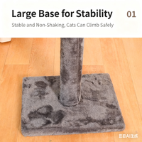 Arbre à chat moderne de luxe, tour du sol au plafond, poteau en sisal épaissi stable, multifonctionnel, cadre d'escalade minimaliste pour chat, carton