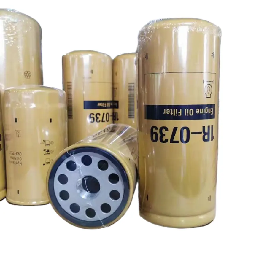 Filtro de aceite lubricante para excavadora Cat Komatsu, alta calidad, 1R-0739, precio al por mayor
