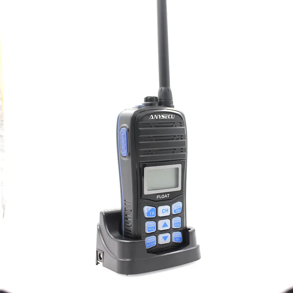 Anysecu IP67 Marine Canali portatile a due Vie Radio Impermeabile VHF walkie talkie Galleggianti Allarme Meteo A Lungo Raggio