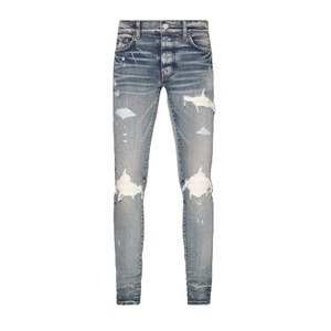 <span class=keywords><strong>Bufa</strong></span>-Jean aminci pour hommes, 98% coton, 2%, spandex, pantalon en denim bleu, coupe cintrée, décontracté - Product Image 1