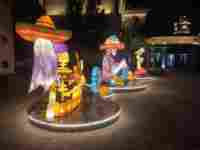 Festival de haute qualité lanterne Animatronic modèle Halloween citrouille allumer squelette citrouilles lumières LED décorations d'halloween