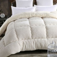 Couette en laine molletonnée et coton polyester pour vente en gros, tissu chaud de haute qualité, vente en gros