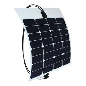 Panneaux solaires прозрачный солнечные батареи 50 Вт солнечная панель Гибкая Складная поступление monocristalino переносных зарядных устройств RV походный комплект