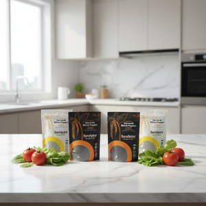 Pochette debout à fenêtre transparente personnalisée excellente performance <span class=keywords><strong>de</strong></span> stockage pour épices condiments assaisonnement paquets en plastique PE - Product Image 3