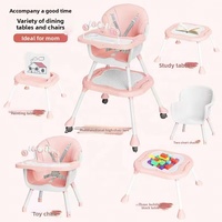 Chaise Haute Bébé Multifonctionnelle Pliable et Pratique, Table à Manger pour Enfants à Usage Domestique