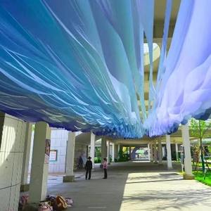 LANJO Roof Chiffon <b>Curtain</b> Veil Wall Ceiling <b>Draping</b> <b>Curtain</b> Wedding Wave Style Wind Moving Ceiling Drapery <b>Curtain</b> - Product Image 6