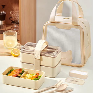 Topwin Microwave <b>Bento</b> <b>Box</b> Single Tier Stainless Steel Leak Proof Divided Food Heatable Portable <b>Lunch</b> <b>Box</b> for Students <b>Kids</b> - Product Image 1